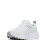 Zapatillas de senderismo impermeables Columbia Konos TRS Outdry para mujer, color blanco con suela gris.