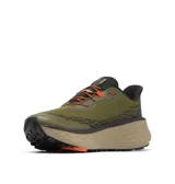 Championes de trail running Columbia Konos Trillium ATR, color verde con detalles en negro, naranja y beige. Capellada de malla transpirable con refuerzos, entresuela Techlite+™ para amortiguación y suela Adapt Trax™ para tracción en terrenos secos y mojados.