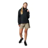 Campera impermeable Columbia Hikebound II para mujer, color negro, con capucha ajustable, bolsillos con cierre y tecnología Omni-Tech™ que la hace transpirable. Ideal para senderismo.