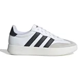 Championes Adidas Barreda blancos con detalles en negro y gris. Presentan las tres tiras clásicas de Adidas en los laterales y suela de goma.