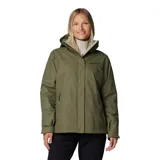 Campera 3 en 1 Columbia Bugaboo III, color verde oliva, con sistema Interchange. Capa exterior impermeable y transpirable con tecnología Omni-Tech y costuras selladas. Capa interior de polar termorreflectante Omni-Heat.