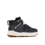 Zapatillas de trekking Columbia Facet 75 Mid Outdry, color beige con detalles en negro y blanco.