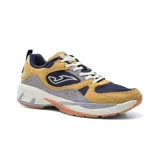 Championes Joma C.1431 de estilo retro running, color amarillo con detalles en azul marino y gris. Capellada de malla transpirable y cuero sintético, con sistema de ventilación VTS. Entresuela de phylon con tecnología STABILIS y suela de caucho DURABILITY resistente al desgaste.