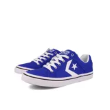 Championes Converse unisex modelo CONS EL DISTRITO OX, color azul con detalles en blanco.