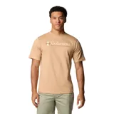 Remera de hombre Columbia de manga corta, color negro, con logo de la marca estampado en el pecho y en la manga.