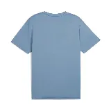 Remera deportiva Puma para hombre, color celeste con logo blanco estampado en el pecho. Confeccionada en tejido ligero y texturizado.