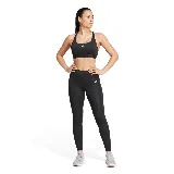 Calza larga de training Adidas Optime Essentials Stash, color negro, de tiro alto con pretina elástica y logo estampado en la cadera.