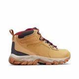 Bota de senderismo Columbia Newton Ridge Plus II, color marrón, con capellada de cuero recubierto de PU, ante y malla. Cuenta con tecnología Omni-Tech™ impermeable y transpirable, entresuela TechLite™ para amortiguación y suela Omni-Grip™ para tracción en todo tipo de terrenos.