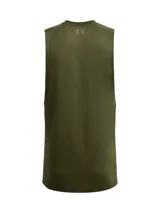 Musculosa blanca de algodón con logo Under Armour estampado en el pecho.