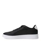 Championes de mujer color negro con detalles en blanco, diseño clásico y cómodo.