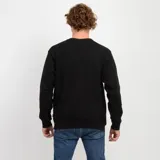 Buzo negro de algodón con cuello redondo y logo de O'Neill estampado en el pecho.