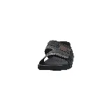 Sandalias de hombre Cartago Dakar San Ad, color negro, con dos tiras anchas ajustables con velcro y plantilla anatómica.