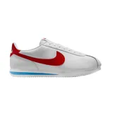 Championes Nike Cortez blancos con detalles en rojo y azul.