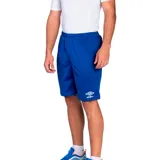 Short deportivo blanco de poliéster con cintura elástica y logo de Umbro en la pierna derecha.
