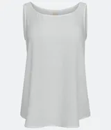 Blusa musculosa básica de viscosa con escote redondo.