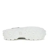 Zapatillas Caterpillar Intruder Lite de cuero y gamuza color negro, con detalles en rosa y suela de goma blanca con plataforma.