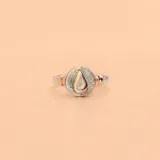 Anillo de plata 925 con apliques en oro 9k, con diseño alusivo a la hematología.