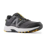Championes de trail running New Balance 410, color negro con detalles en gris.