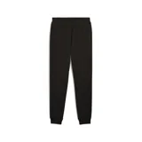 Pantalón de jogging Puma ESS N°1, color negro, con logo estampado en blanco en el muslo izquierdo.