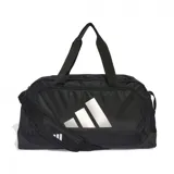 Bolso de viaje Adidas Defender unisex, color negro con logo blanco.