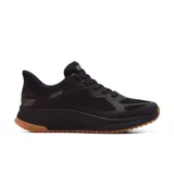 Championes deportivos Skechers Hands Free Slip-ins Bobs Sport Squad Chaos 4, color negro, sin cordones, con capellada de malla y plantilla acolchada Memory Foam.