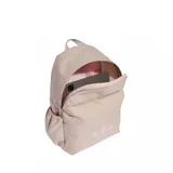Mochila Adidas Adicolor Classic color beige con logo de la marca en rosa.