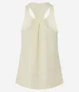 Musculosa deportiva de microfibra color ladrillo, con espalda tipo nadador, escote redondo y perforaciones en toda la prenda.