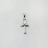Dije de plata 925 con forma de cruz egipcia o Ankh, también conocida como Cruz de la Vida.