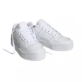 Championes urbanos Adidas Forum Bold Stripes, color blanco con plataforma.