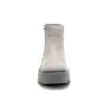 Botas Caterpillar Colorado Max Chelsea de cuero color gris, con cierre de cremallera lateral y suela de plataforma con dibujo dentado.