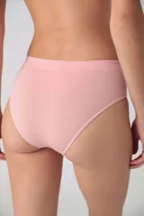 Bombacha clásica de microfibra color marrón, con fundillo de algodón y tiro medio.