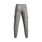 Pantalón jogger gris, con forro polar ultrasuave y diseño holgado, cuenta con cintura elástica y varios bolsillos.