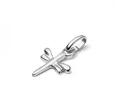 Charm en aleación de metales bañados en plata de ley con diseño de libélula.