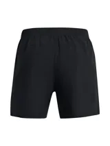 Short de running Under Armour Launch de 5 pulgadas, color bordó con logo reflectivo en el lateral.