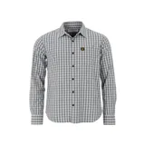 Camisa de hombre a cuadros, de manga larga, con bolsillo en el pecho.