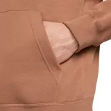 Canguro negro de frisa con capucha y logo de Nike bordado en blanco en el pecho.