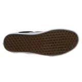 Championes Vans Classic Slip-On con estampado a cuadros en tonos grises y suela blanca.