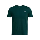Remera deportiva gris jaspeado de corte clásico, con cuello redondo y mangas cortas. Confeccionada con tejido de punto transpirable y tecnología seamless para mayor comodidad.