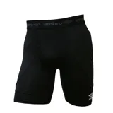 Short térmico negro de hombre, con cintura elástica con logo Umbro repetido.