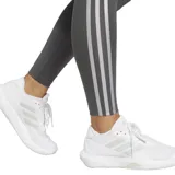 Calza gris de tiro alto con cintura elástica jacquard metalizada, confeccionada en tejido suave y elástico con tecnología Aeroready.