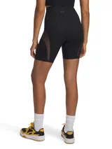 Short deportivo negro de tiro alto con paneles de malla en los laterales.