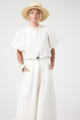 Camisa de lino Bubble