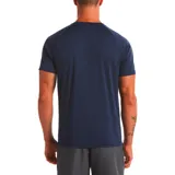 Camiseta de manga corta, color azul, diseñada para actividades acuáticas y de secado rápido.