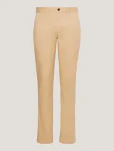 Pantalón chino Tommy Hilfiger de la colección 1985, color beige, corte slim y pierna recta. Confeccionado en algodón pima elástico.