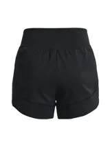 Short deportivo azul marino con cintura elástica y calza interior. Logo de Under Armour estampado en negro en la pierna izquierda.