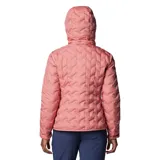 Campera Columbia Delta Ridge II para mujer, color azul marino, con capucha y cierre frontal. Cuenta con tecnología termorreflectante Omni-Heat™ y HeatSeal™ para mantener el calor, y Omni-Shield™ para repeler la humedad.