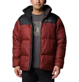 Campera puffer negra marca Columbia, con capucha ajustable, cierre frontal con cremallera, bolsillos laterales con cremallera, puños elásticos y aislamiento Thermarator™.