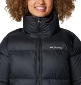 Campera inflada Columbia Puffect II Full Zip color negro, con cierre frontal, cuello alto y bolsillos laterales con cierre. Cuenta con aislamiento Thermarator™ y tejido impermeable.