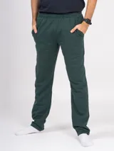Pantalón deportivo unisex de corte recto y tiro alto, con cordones ajustables y sin felpa, ideal para media estación.