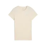 Remera color crema de corte clásico, cuello redondo y logo de Puma en el pecho.
